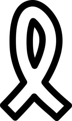 Cancer Ribbon Hand Drawn Outline Line Tracing Svg Vector, Free Vectors File